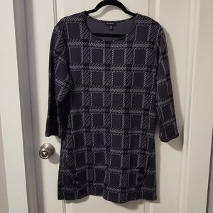 Le chateau Plaid Preppy Sweater Dress